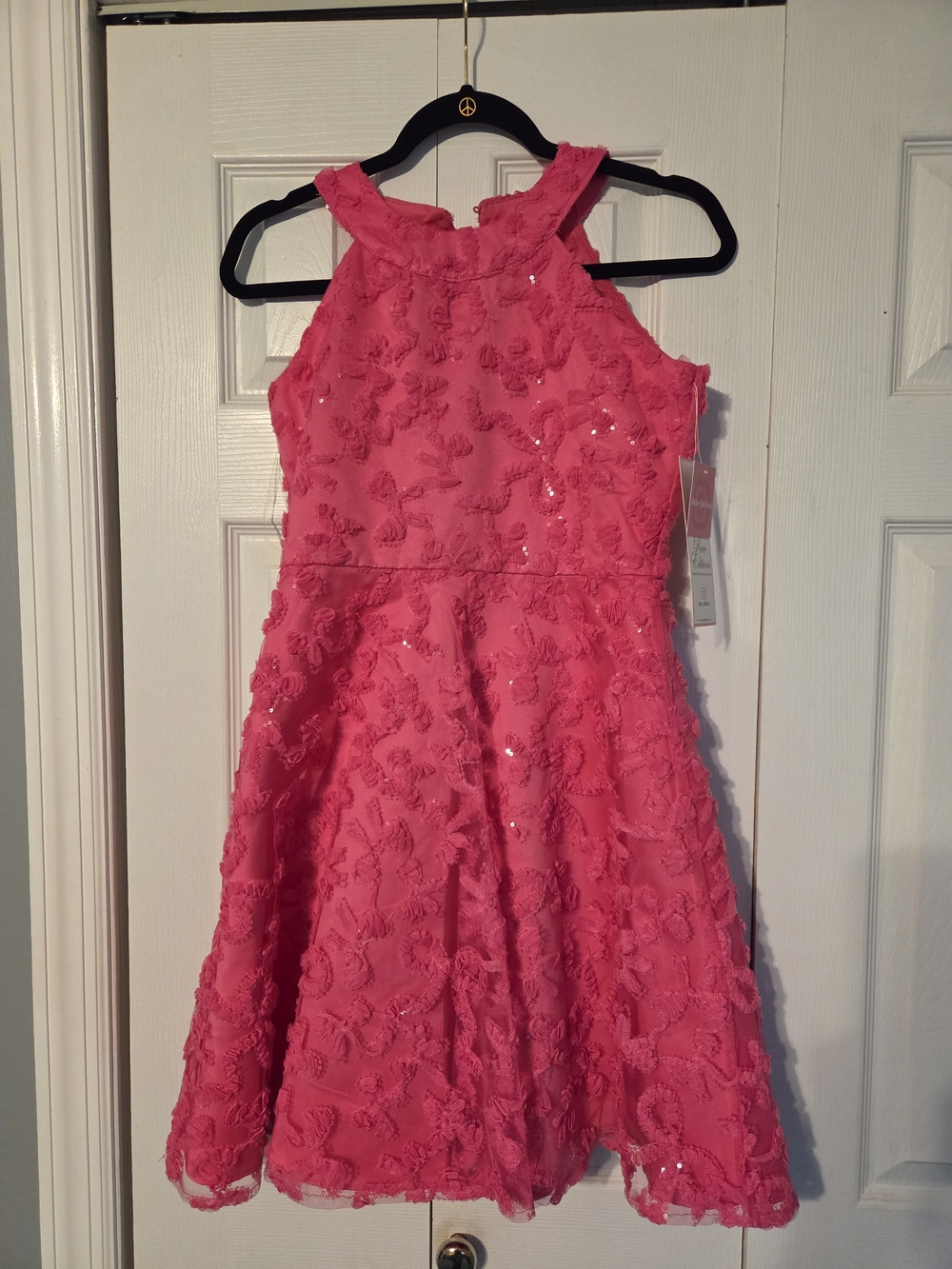 New w Tags Girls' Size 16 Rare Edition Girls' Hot Pink Floral Lace Party Dress